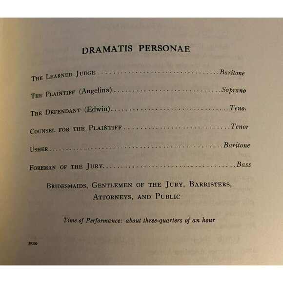 G. Schirmer Edition Of "Trial By Jury" 1941 Musical Score Gilbert and Sullivan - Picture 4 of 11
